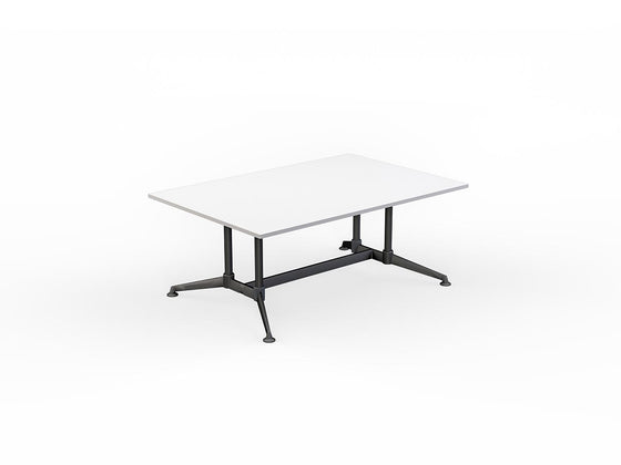 Modulus All Black Twin Post Meeting Table