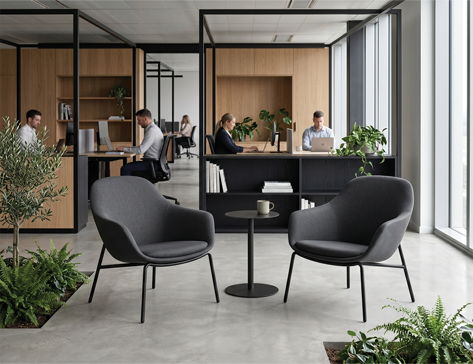 Lifestyle: Core Lounge Chair in Dark Grey