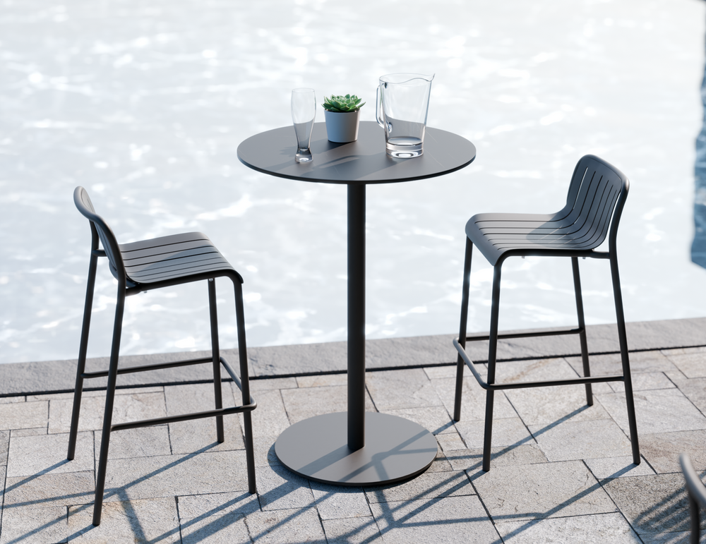 Lifestyle: Roku Solara High Bar Table bar setting