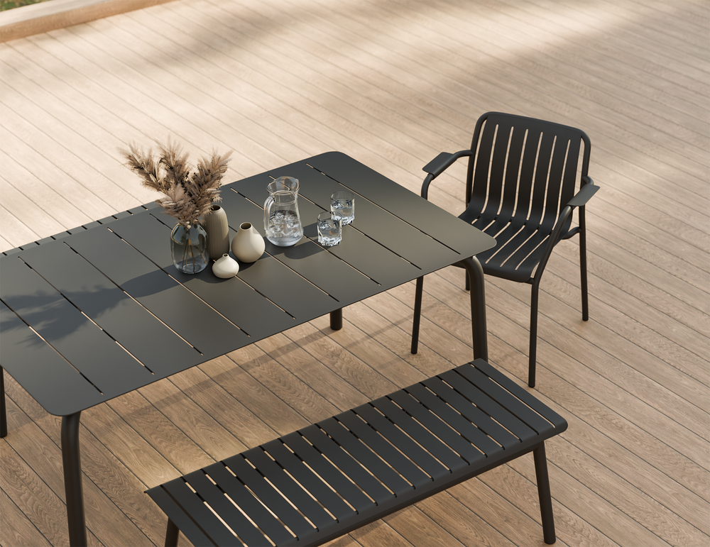 Lifestyle: Roku Outdoor Bench 120cm residential setting