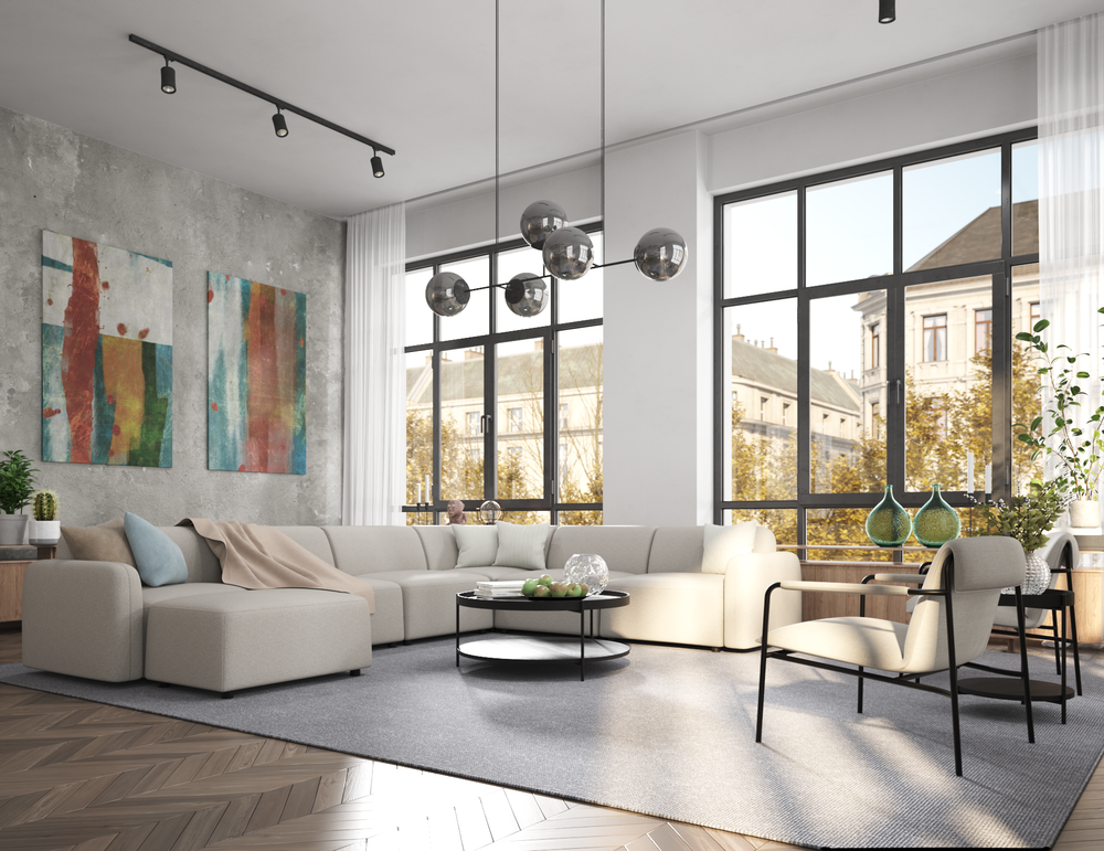 Lifestyle: Atticus modular sofa in Oyster Grey