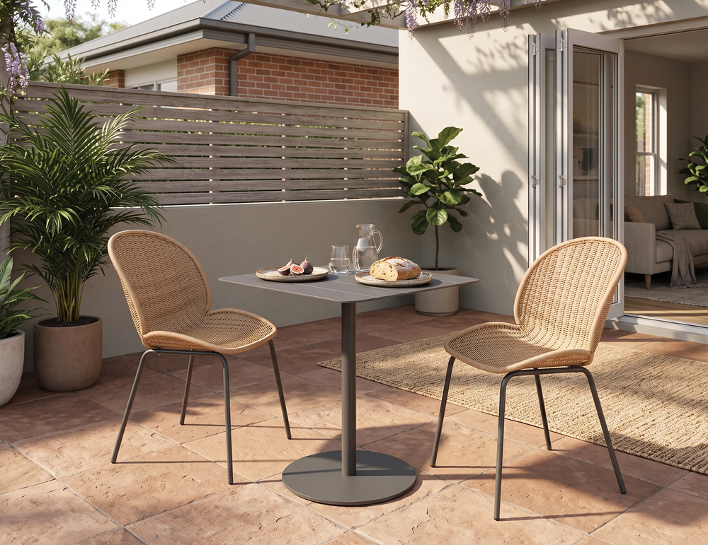 Lifestyle: Roku Cafe Table outdoor scene