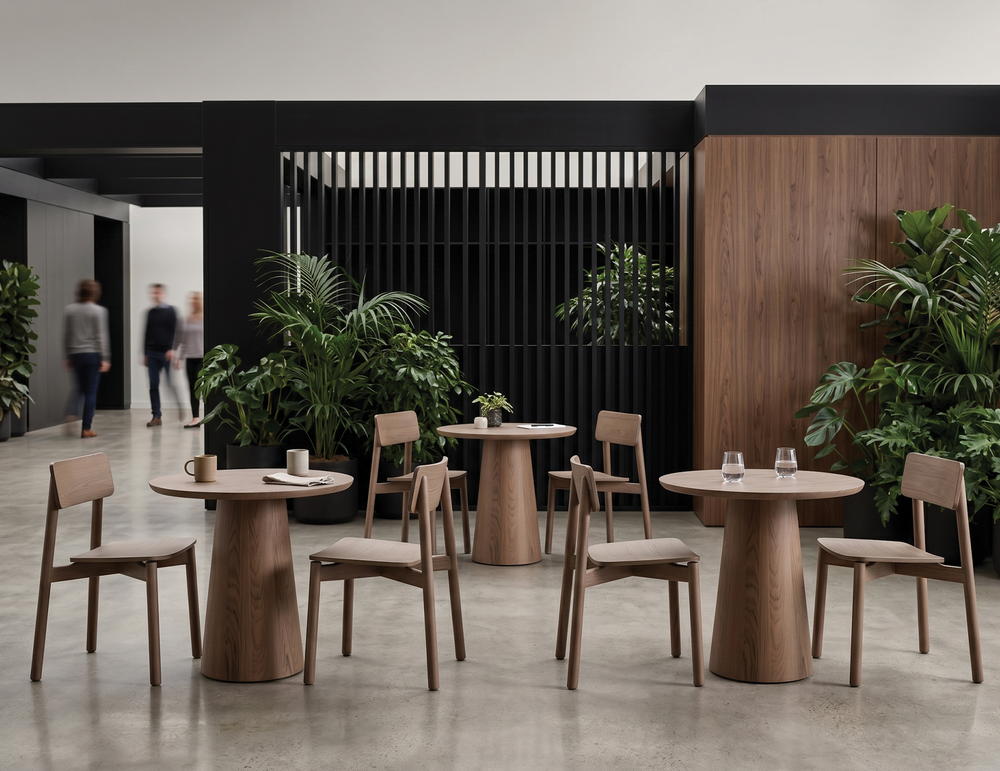 Lifestyle: Andi chairs with round walnut table