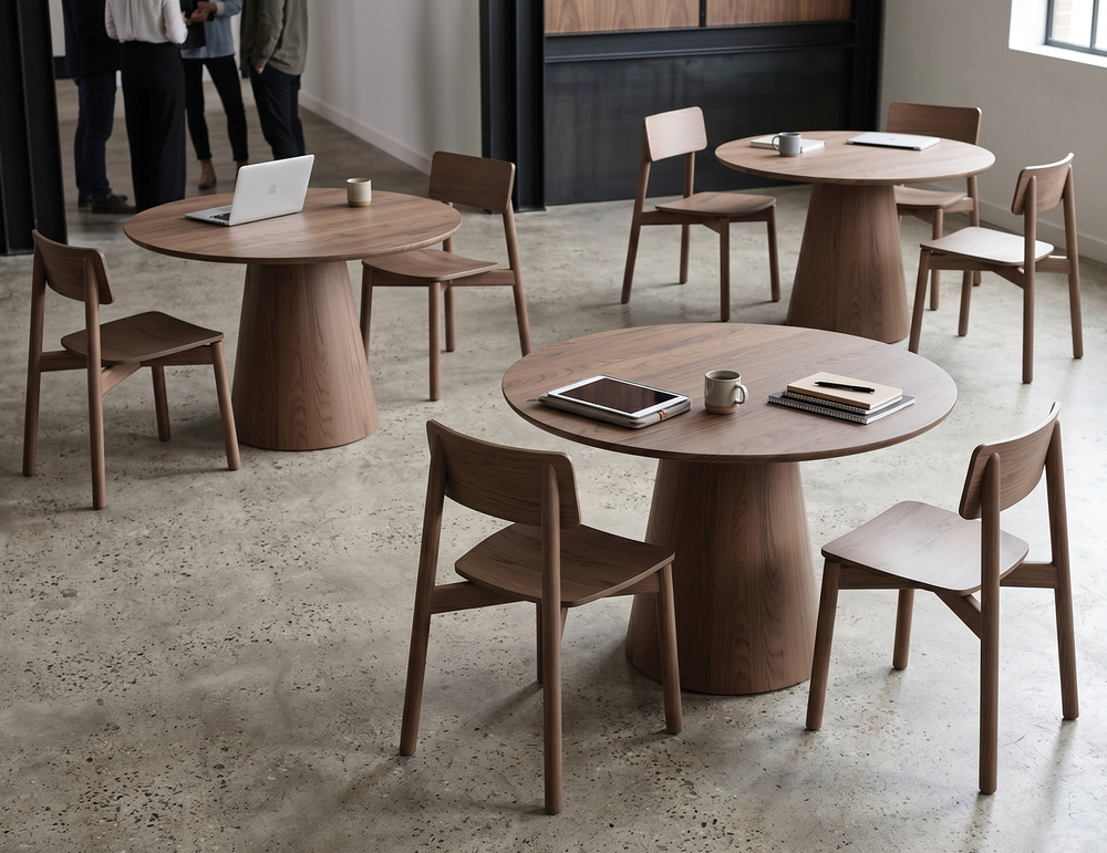 Lifestyle: Andi chairs with Circa walnut table