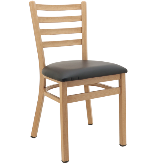 Steel Ladderback Chair - Oak