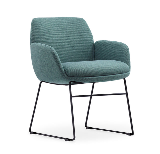 Calypso Sled, black base, Reef seat, front angle