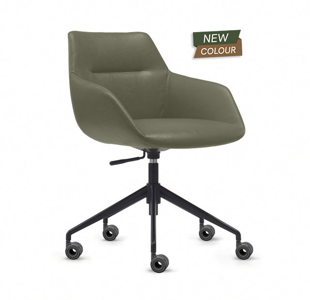 Olive PU - Black Frame