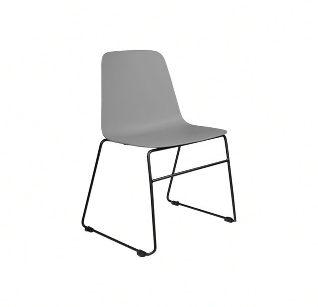 LAYLA Sled, Dark Gray shell, black base, front angle