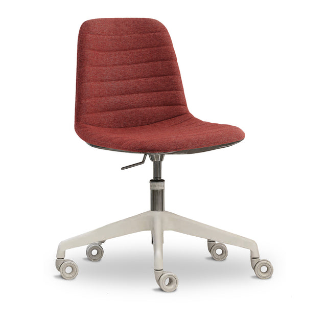 Layla 5 Star Task Nylon Base in Sangria with white base, front angle