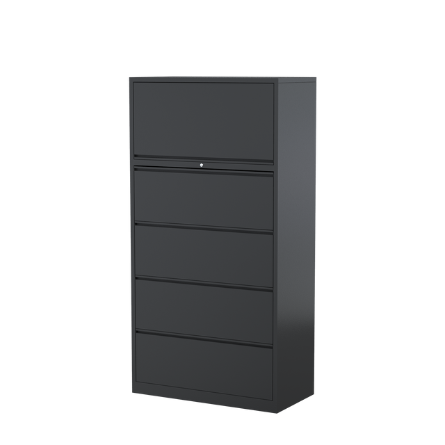 Lateral Filing Cabinet - Graphite Ripple