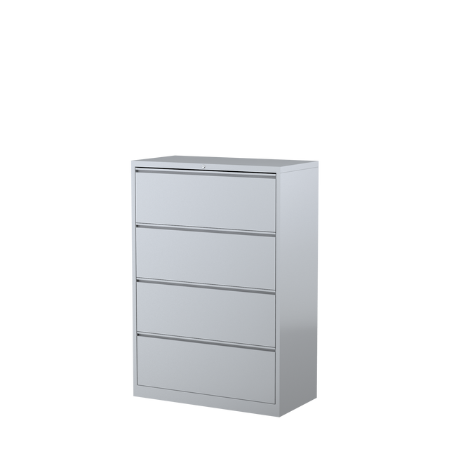 Lateral Filing Cabinet - Silver Grey