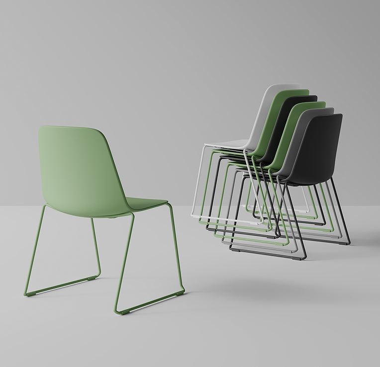 Lifestyle: LAYLA Sled meeting room setting