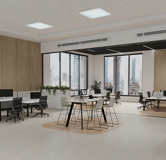 Linear Tall Table in workspace