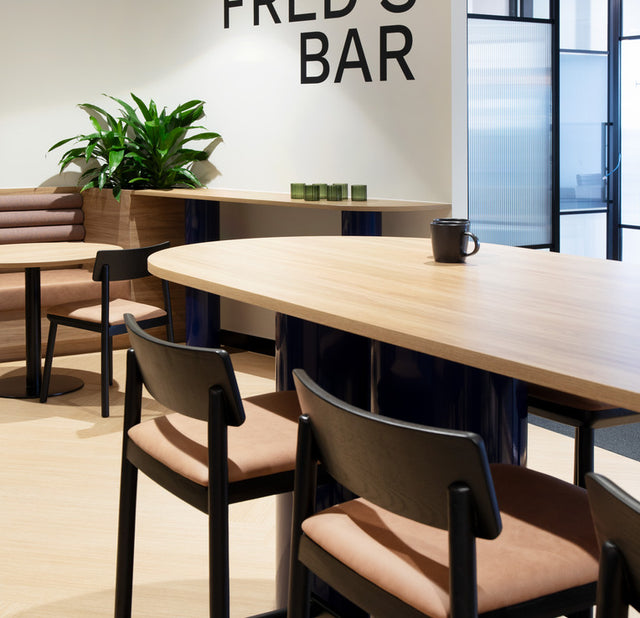 Lucas Dining chairs and stools setting