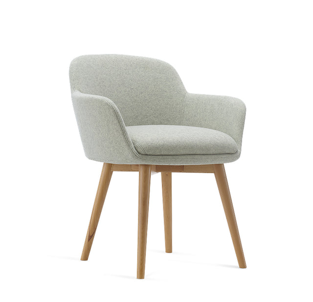 Melhor Wood chair in Grey, front angle