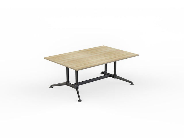 Modulus All Black Twin Post Meeting Table