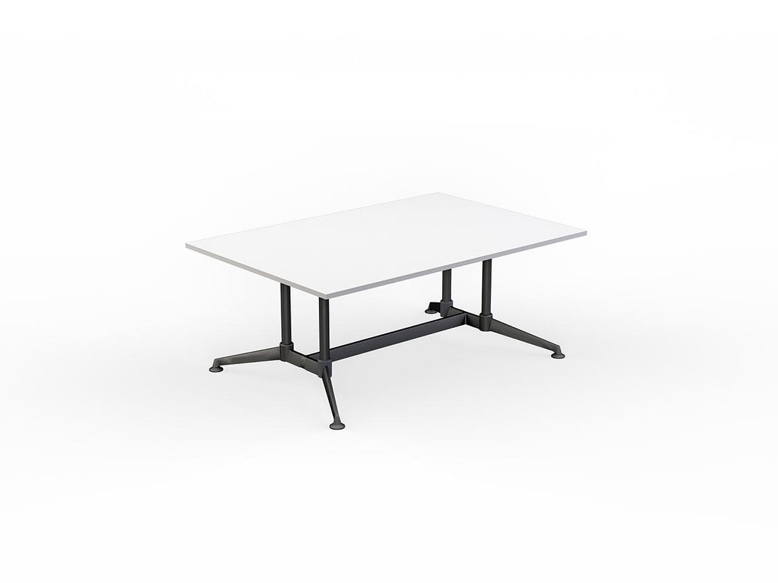 Modulus All Black Twin Post Meeting Table