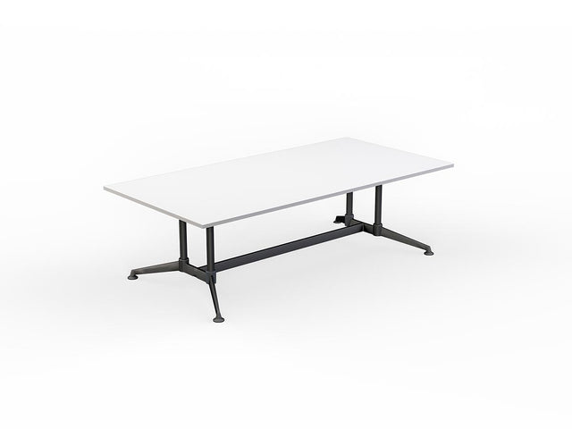 Modulus All Black Twin Post Meeting Table