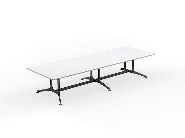 Modulus All Black Twin Post Meeting Table