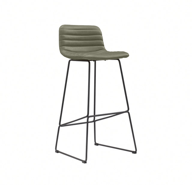 Rand Stool - Olive PU / Black frame