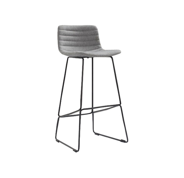 Rand Stool - Grey Fabric / Black frame