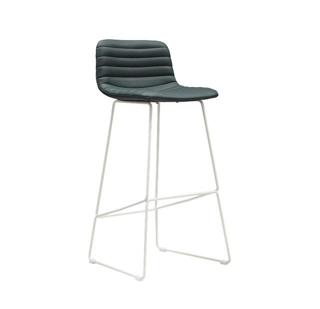 Rand Stool - Forest Green PU / White frame