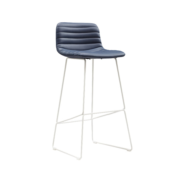 Rand Stool - Navy PU / White frame