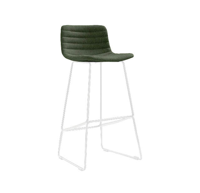 Rand Stool - Olive Fabric / White frame