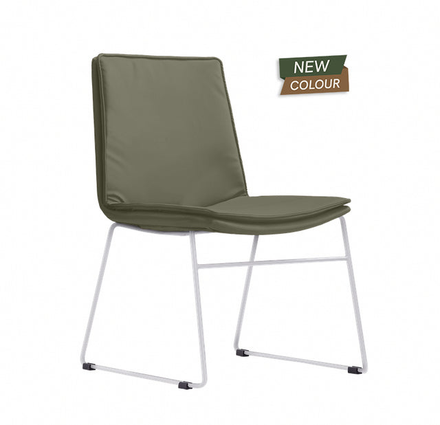 Olive PU - White Frame