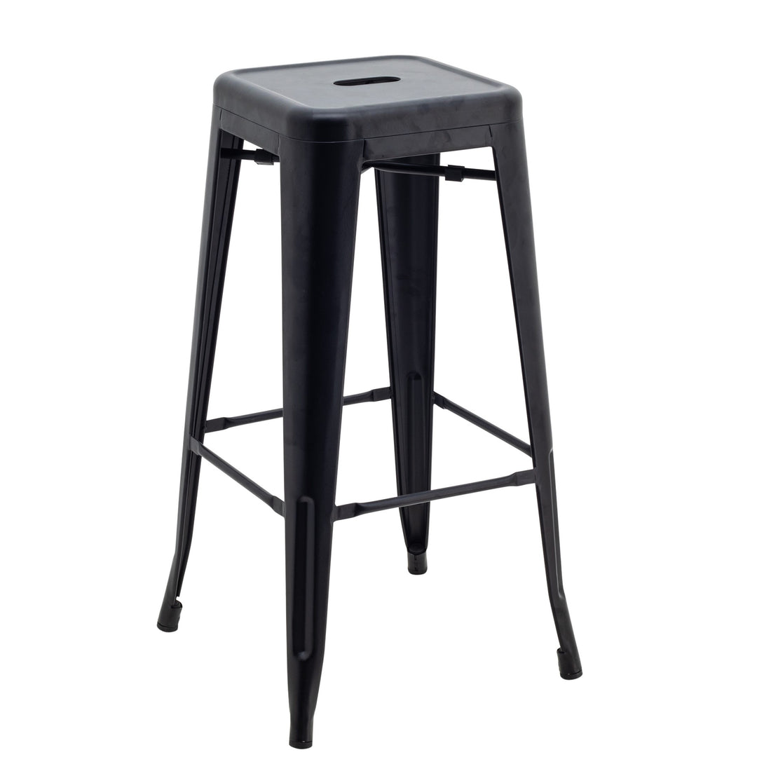 Tall Replica Tolix Stool - Matte Black