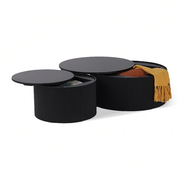 Ripple Side Table Round - Black