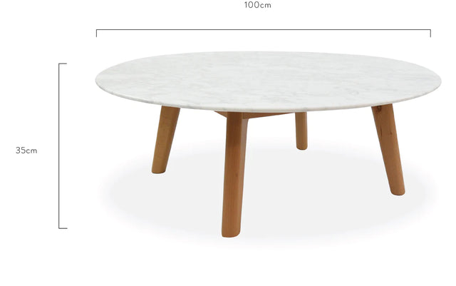 100cm Marble Coffee Table