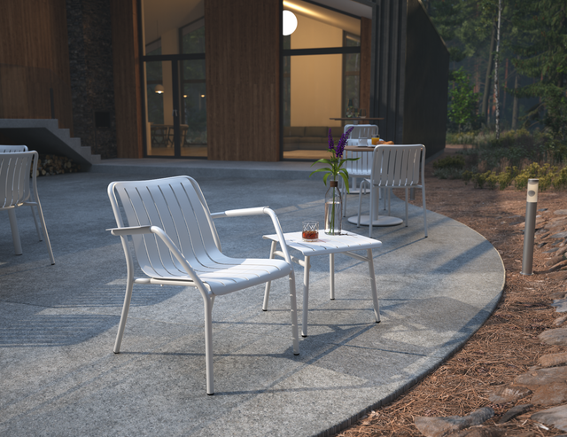Roku Low Stool - lounge set setting