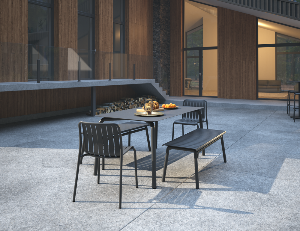 Lifestyle: Roku Outdoor Bench 120cm dining set
