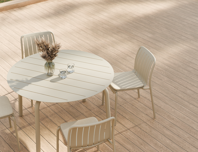 Roku Round Dining Table - residential setting