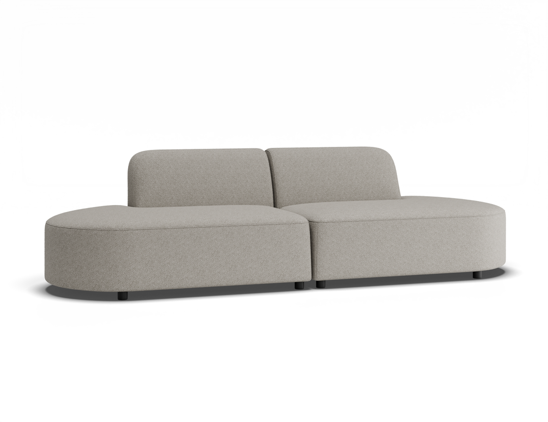 Atticus Modular Sofa – Config L, Curved Open Ends