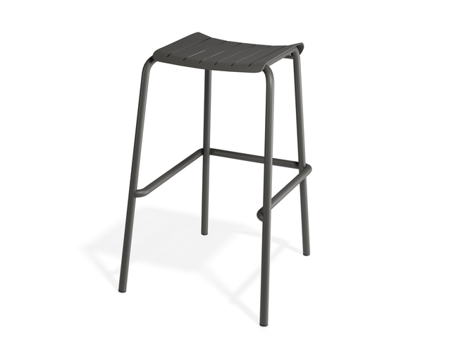 Roku Outdoor Backless Bar Stool — detail
