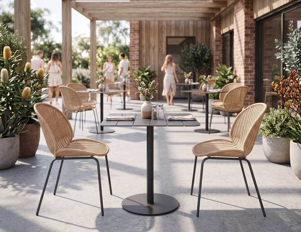 Lifestyle: Roku Cafe Table with chairs