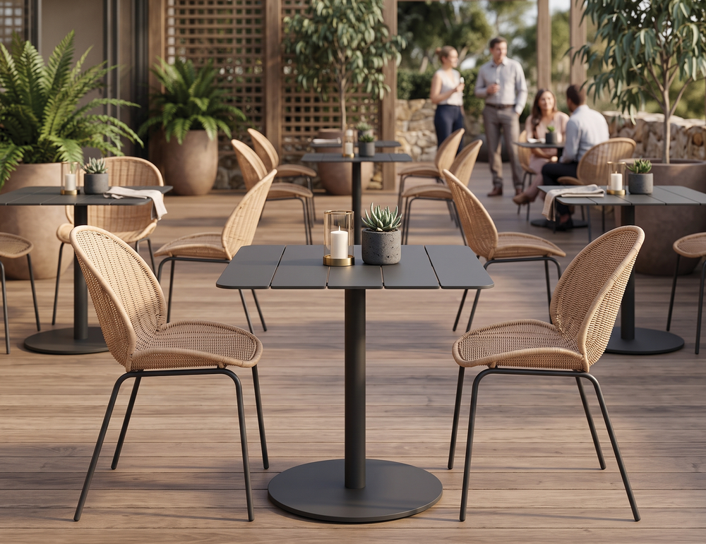 Lifestyle: Roku Cafe Table in restaurant setting